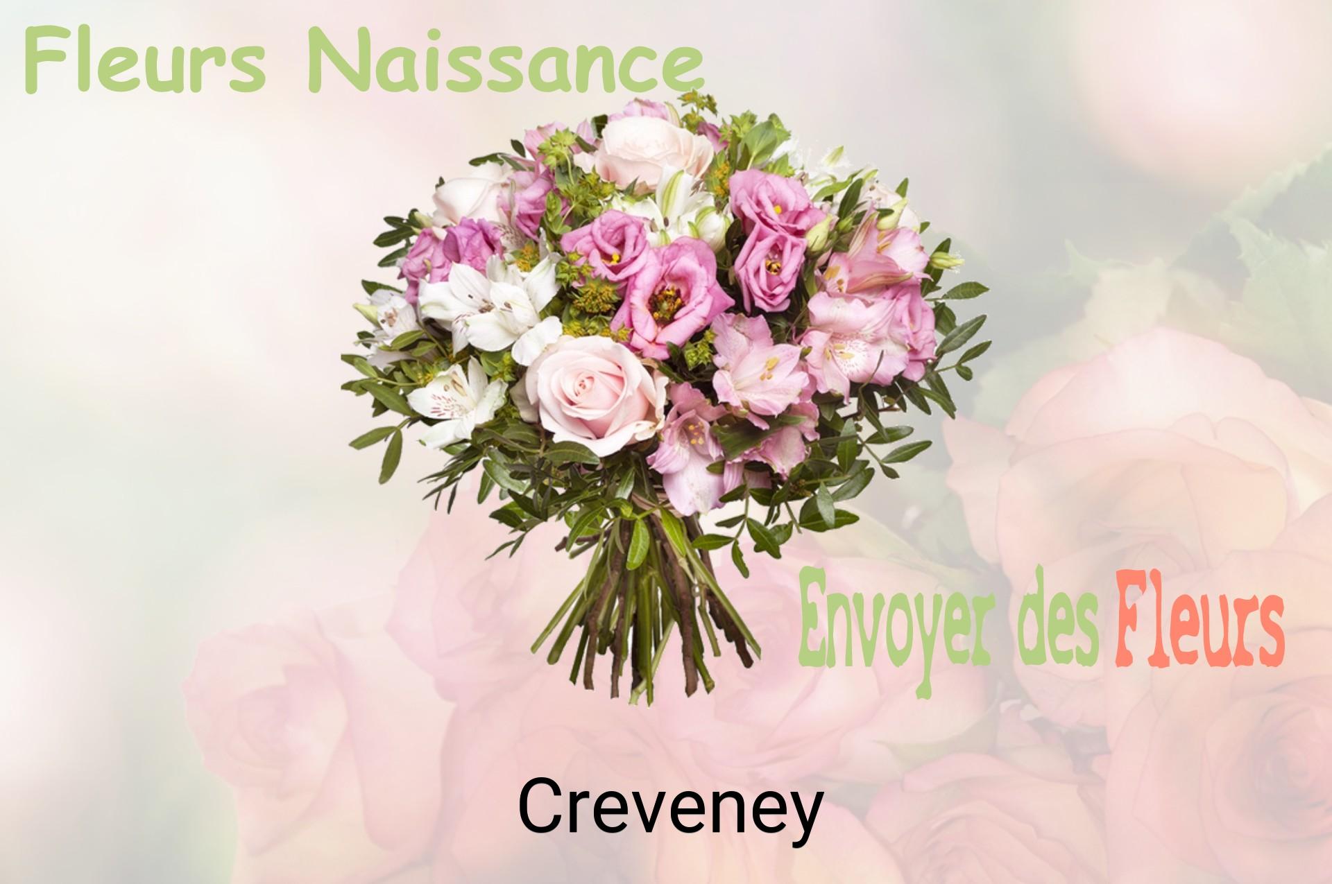 Bouquet de fleurs de naissance livré à Creveney