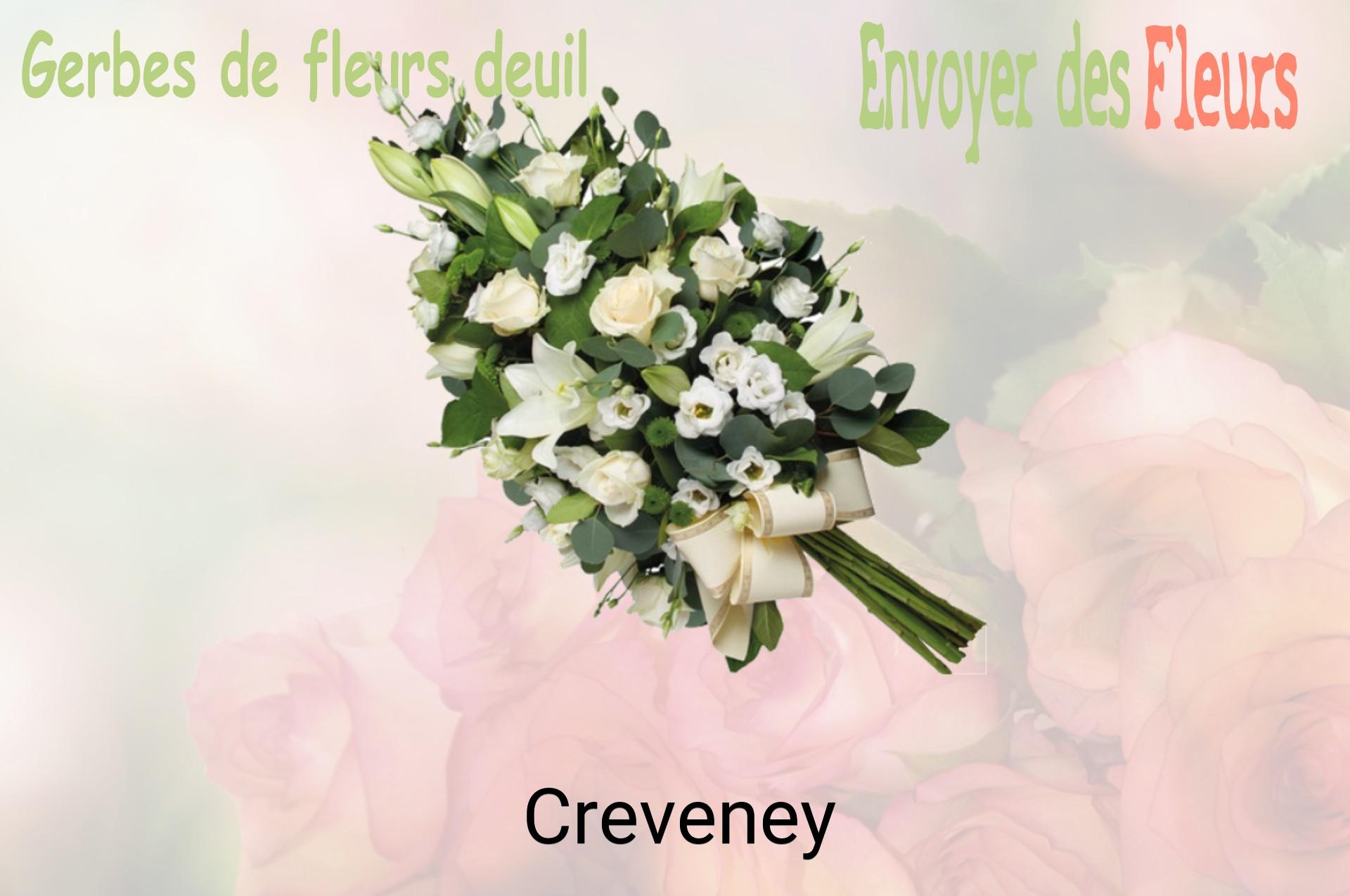 Gerbe de fleurs de deuil livrée à Creveney